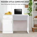 EKKIO Office Computer Desk with 1 Drawer (White)-7