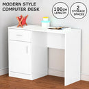 EKKIO Office Computer Desk with 1 Drawer (White)-8