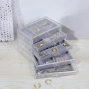 GOMINIMO Earring Jewelry Organiser with 5 Drawers Grey-3