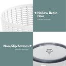 GOMINIMO Multifunctional 6L Grips Press Salad Spinner (White)-8