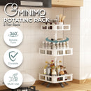 GOMINIMO 3 Tier Rotating Spice Rack Square Shape (White)-2