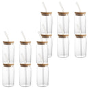 Gominimo 16Oz 12pcs Mason Jar Drinking Glass with Lid and Straw Tumbler Cup Can-10