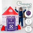 GOMINIMO Kids spaceship Tent (Purple and Red)-2