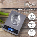 Miraklass 15kg Capacity Electronic Digital LCD Kitchen Weighing Scale-2
