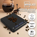 Miraklass 3kg Rechargeable Digital LCD Kitchen Coffee Scale-2