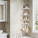 SONGMICS Adjustable Bathroom Corner Shelf with 4 Trays White-2