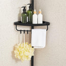 SONGMICS Adjustable Bathroom Corner Shelf with 4 Trays Black-7