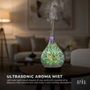 Orku Essential Oil Aroma Diffuser - Mirror 3D Fireworks Light USB Remote-3