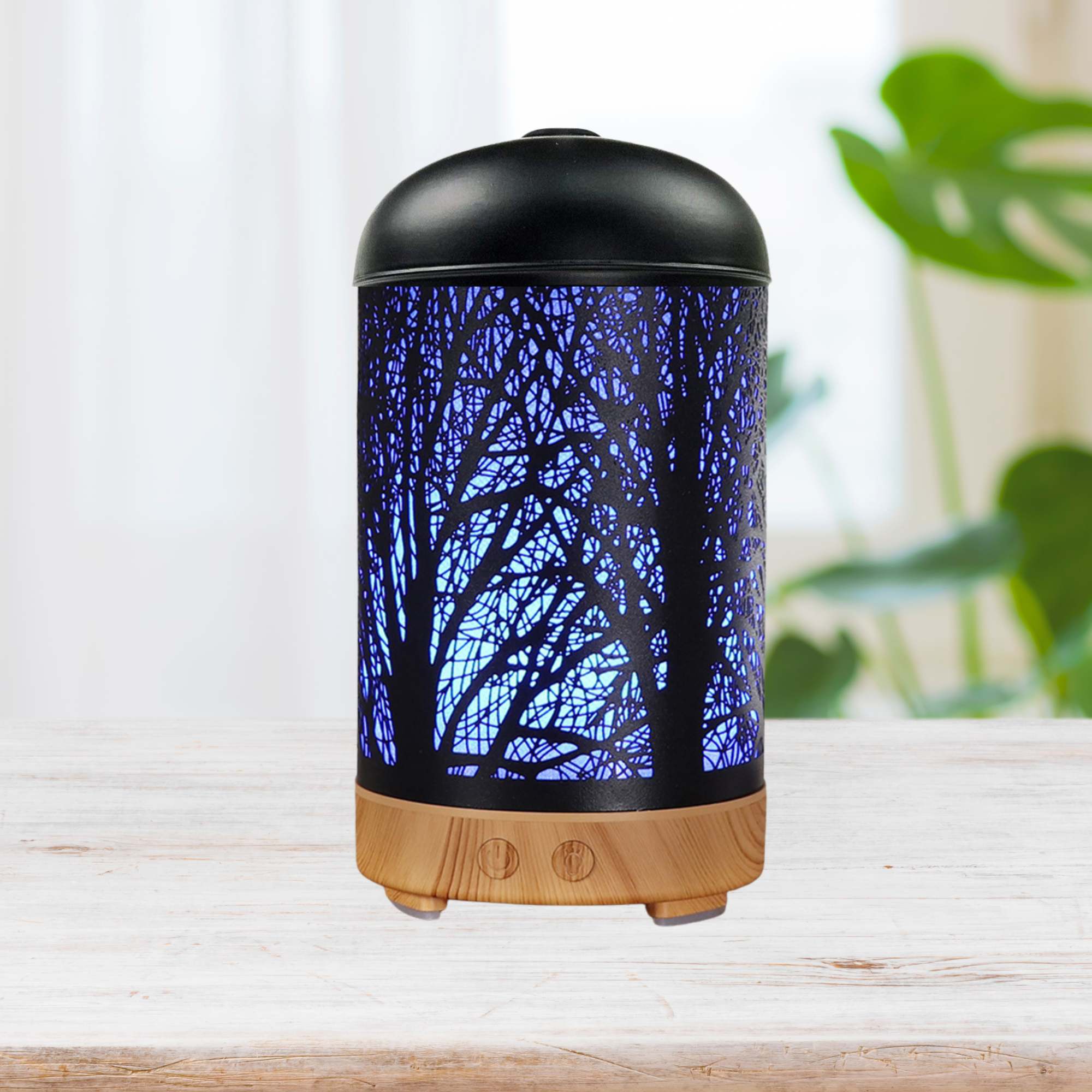 Essential Oil Aroma and Remote Diffuser - 100ml Metal Art Air Mist Humidifier - 0