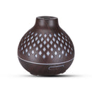 Essential Oil Aroma Diffuser and Remote - 400ml Hollowed Wood Mist Humidifier-2