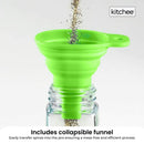 4 Tier Metal Spice Rack + 28 Glass Jars - Kitchen Pantry Herb Storage Organiser-5