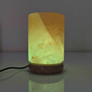 USB Colour Changing Salt Himalayan Lamp - Cylinder Shape Pink Rock LED Light-9