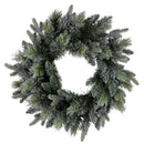 Christabelle 61cm Christmas Wreath Snowy Stamford Spruce with Coloured LED Lights Front Door Decoration Ornament-5