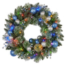 Swishmas 61cm Blue Collection Multicolour Pre-Lit Christmas Wreath-1
