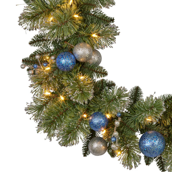 Christabelle 274cm Blue Collection Multicolour Pre-Lit Christmas Garland