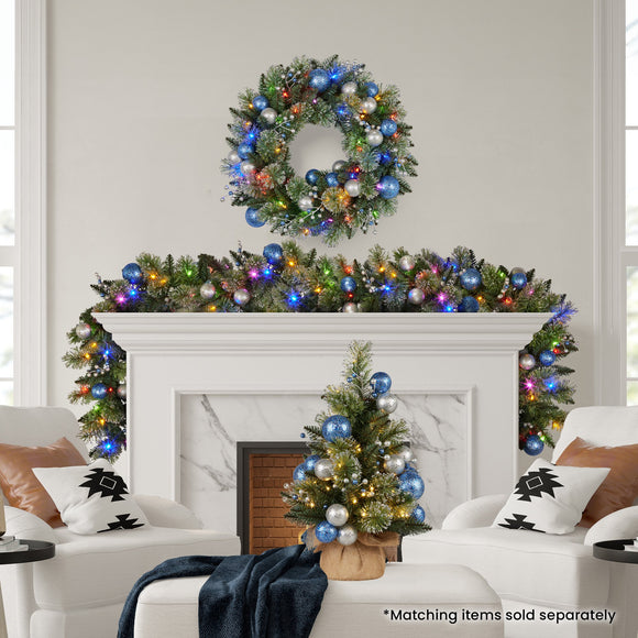 Christabelle 274cm Blue Collection Multicolour Pre-Lit Christmas Garland