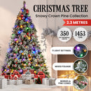 Christabelle Snowy Crown Pine 2.3m Multicolour Pre-Lit Christmas Tree with 1453 Tips-3