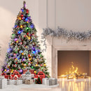 Christabelle Snowy Crown Pine 2.3m Multicolour Pre-Lit Christmas Tree with 1453 Tips-12