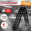 Kartrite Aluminium Folding Loading Ramp ATV Motorbike Motorcycle Golf Buggy Trailer - Black-10