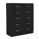 Sarantino Tallboy Dresser 6 Chest Of Drawers Table Cabinet Bedroom Storage Black-1