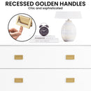 Sarantino Amara Chest of Drawers Tallboy Dresser in White/Gold-7