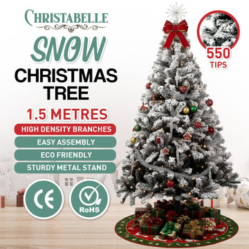 Christabelle Snow-Tipped Artificial Christmas Tree 1.5m - 550 Tips - 0