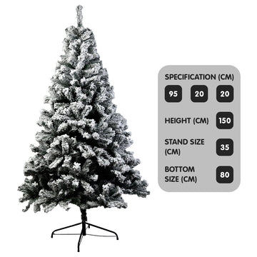 Christabelle Snow-Tipped Artificial Christmas Tree 1.5m - 550 Tips - 0