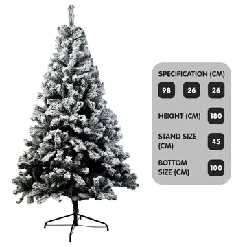 Christabelle Snow-Tipped Artificial Christmas Tree 1.8m - 850 Tips - 0