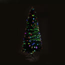 Christabelle 1.5m Pre-Lit Fibre Optic Artificial Christmas Tree with Multicolour Twinkling Star Lights-4