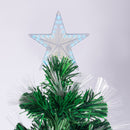 Christabelle 1.5m Pre-Lit Fibre Optic Artificial Christmas Tree with Multicolour Twinkling Star Lights-6