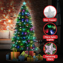 Christabelle 1.5m Pre-Lit Fibre Optic Artificial Christmas Tree with Multicolour Twinkling Star Lights-9
