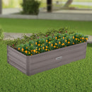 Wallaroo Garden Bed 120 x 60 x 30cm Galvanized Steel - Grey-8