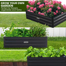 Wallaroo Garden Bed 120 x 90 x 30cm Galvanized Steel - Black-6