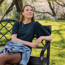 Wallaroo Steel Outdoor Garden Bench - Elegant-8