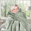Laura Hill 600-GSM Mink Blanket Queen Size Double-Sided Soft Plush Bed Faux Throw Rug 220 X 240cm Sage-3