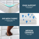 Laura Hill Mattress Queen Size Pillow Top Pocket Spring High Density Foam 22cm-8