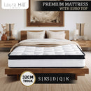 Laura Hill King Mattress Bed Size Euro Top 5 Zone Spring Foam 32cm Bedding Pocket-10