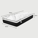 Laura Hill Double Mattress Bed Size Euro Top Topper 5 Zone Spring Foam 32cm-8
