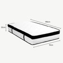 Laura Hill Single Mattress Bed Size Euro Top 5 Zone Spring Foam 32cm-7