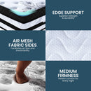 Laura Hill King Mattress Bed Size Euro Top 5 Zone Spring Foam 34cm Bedding-6