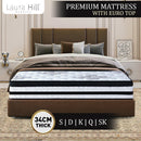 Laura Hill King Mattress Bed Size Euro Top 5 Zone Spring Foam 34cm Bedding-11