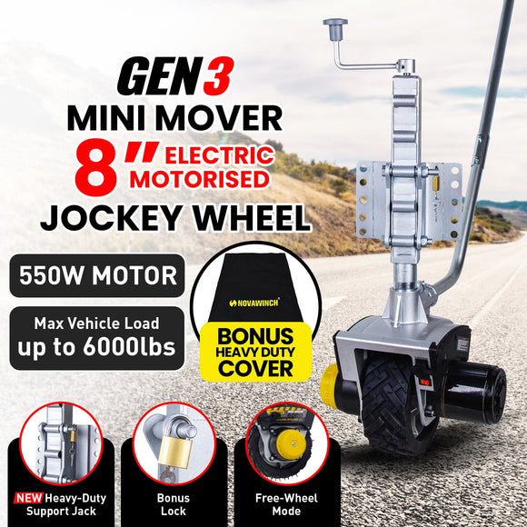 Mini Mover 12v 550w Gen3 Electric Motorised Jockey Wheel