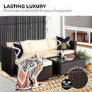 Sarantino 5pc Modular Outdoor Lounge Set PE Rattan - Brown-7