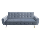 Sarantino Ava 3-seater Tufted Velvet Sofa Bed By Sarantino - Light Grey-1