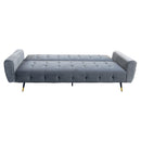 Sarantino Ava 3-seater Tufted Velvet Sofa Bed By Sarantino - Light Grey-3