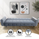 Sarantino Ava 3-seater Tufted Velvet Sofa Bed By Sarantino - Light Grey-12
