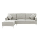 Sarantino Linen Corner Sofa Couch Lounge L-shape W/right Chaise Seat Light Grey-1