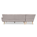Sarantino Faux Linen Corner Sofa Lounge L-shaped Chaise Light Grey-5