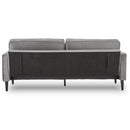 Sarantino Faux Velvet Sofa Bed Couch Furniture Lounge Suite Seat Grey-4