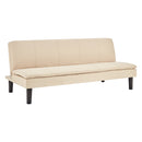 Sarantino 3 Seater Modular Faux Linen Fabric Sofa Bed Couch - Beige-6